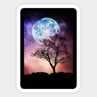 Moon Tree Sticker